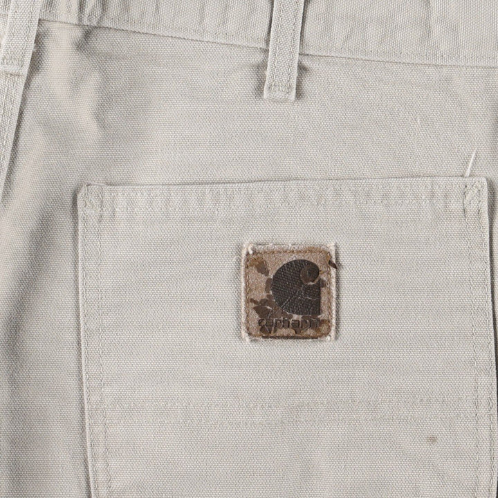 Carhartt Duck Painter Pants, Men's, W34 equivalent cotton ivory Vintage Second Hand