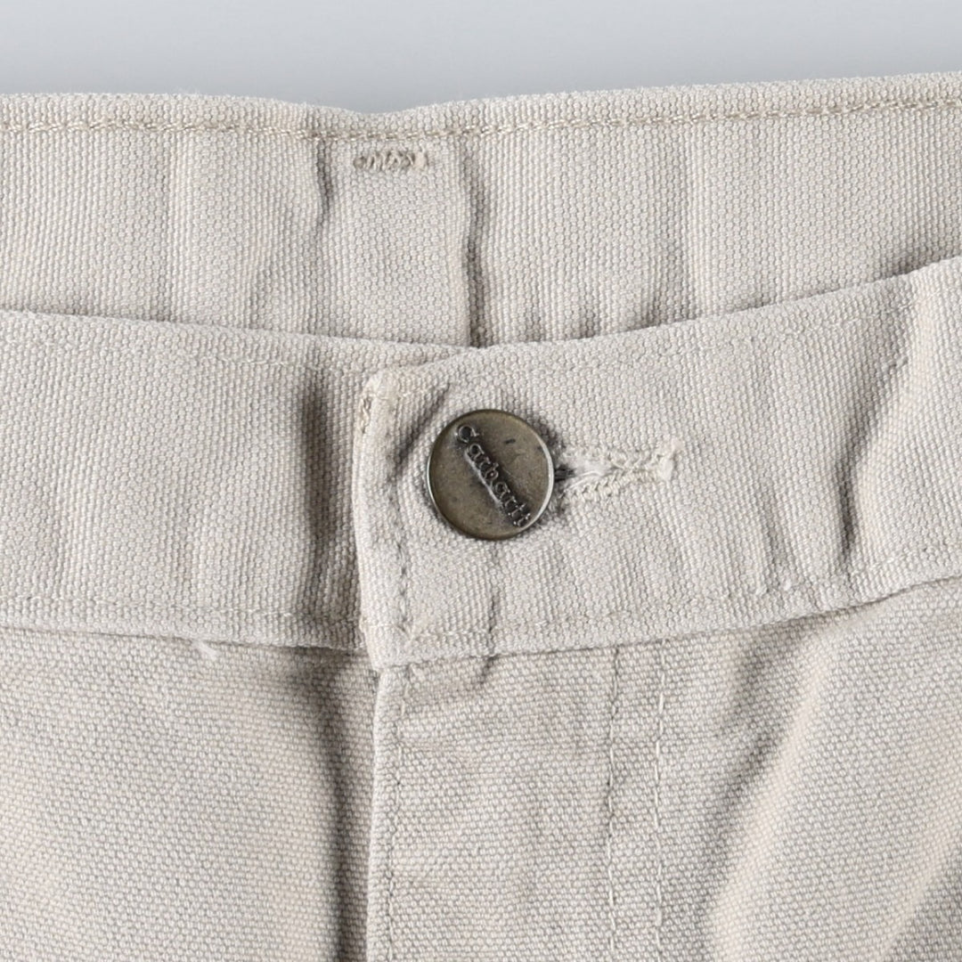Carhartt Duck Painter Pants, Men's, W34 equivalent cotton ivory Vintage Second Hand