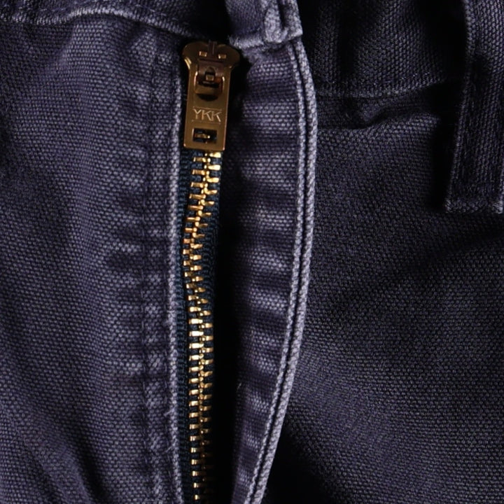 00'S Carhartt Dungaree Fit Duck Painter Pants Men's W33 equivalent cotton navy blue type Vintage Second Hand