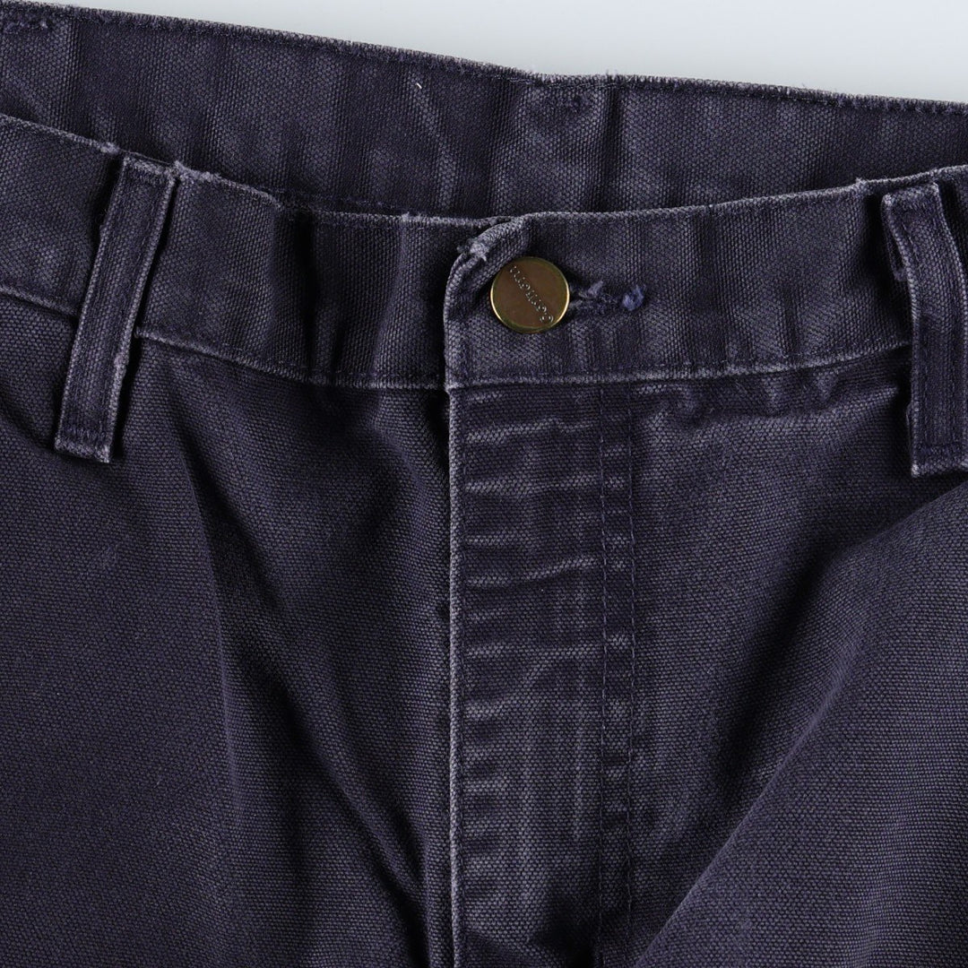 00'S Carhartt Dungaree Fit Duck Painter Pants Men's W33 equivalent cotton navy blue type Vintage Second Hand