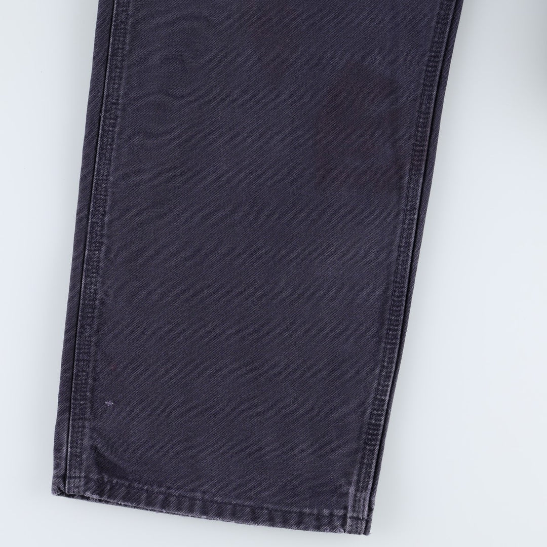 00'S Carhartt Dungaree Fit Duck Painter Pants Men's W33 equivalent cotton navy blue type Vintage Second Hand