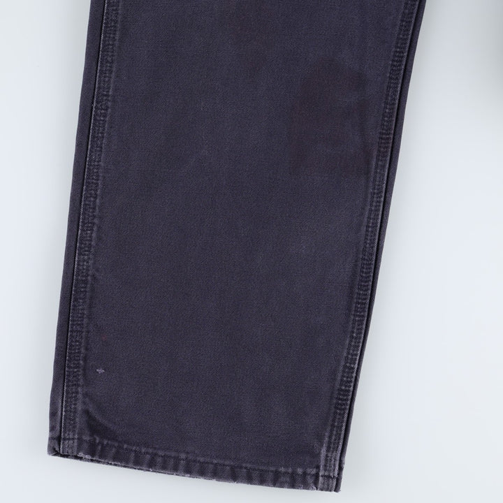 00'S Carhartt Dungaree Fit Duck Painter Pants Men's W33 equivalent cotton navy blue type Vintage Second Hand