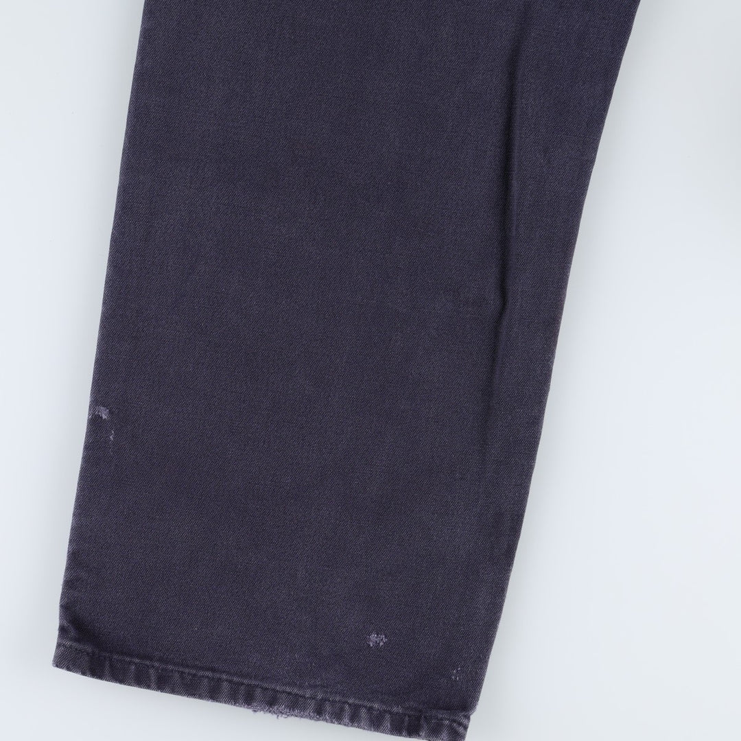 00'S Carhartt Dungaree Fit Duck Painter Pants Men's W33 equivalent cotton navy blue type Vintage Second Hand