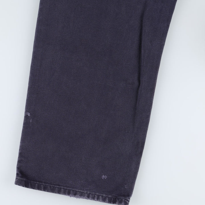 00'S Carhartt Dungaree Fit Duck Painter Pants Men's W33 equivalent cotton navy blue type Vintage Second Hand
