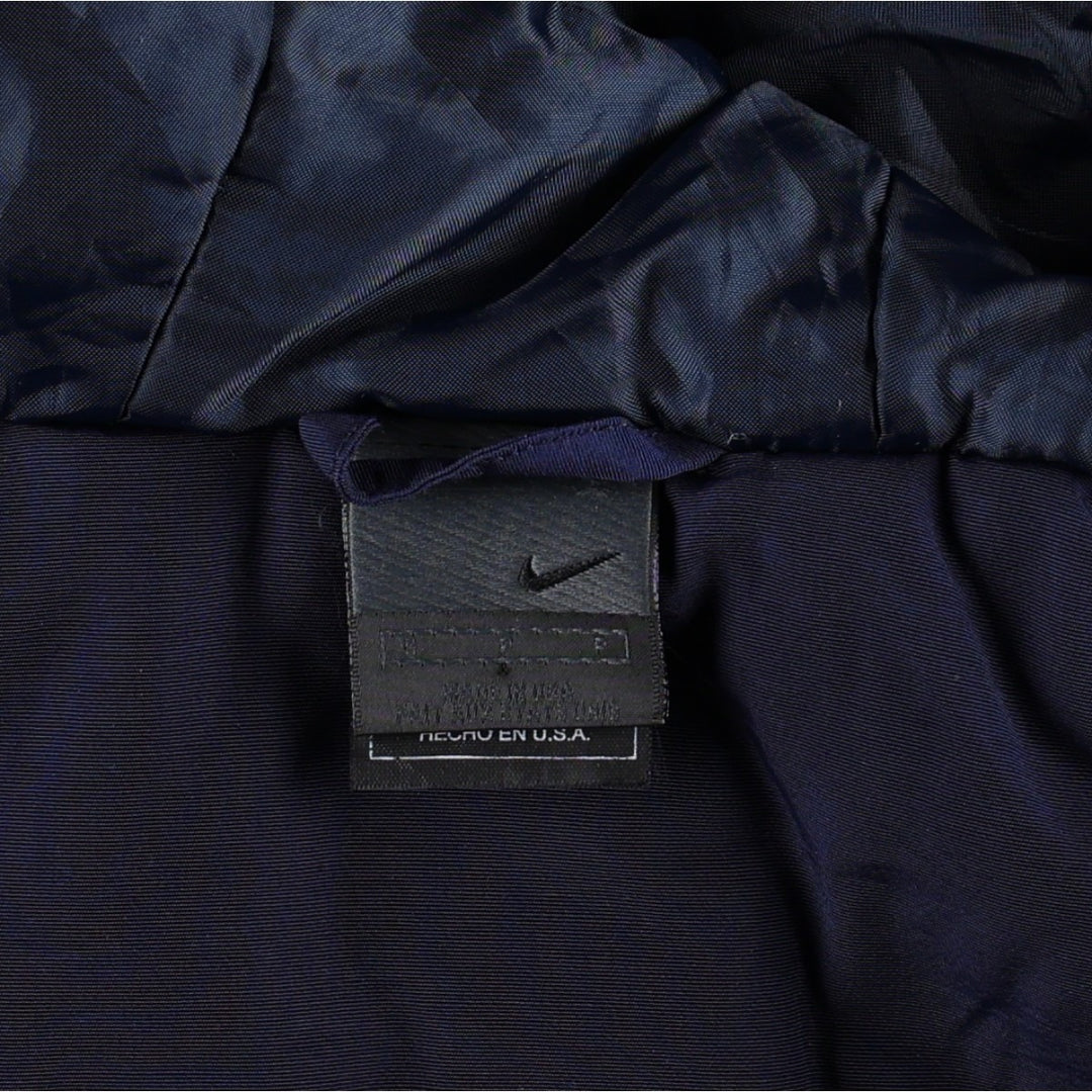 90s-00'S Nike padded hoodie/puffer jacket, made in USA, men's size S equivalent, vintage. others navy blue type Vintage Second Hand