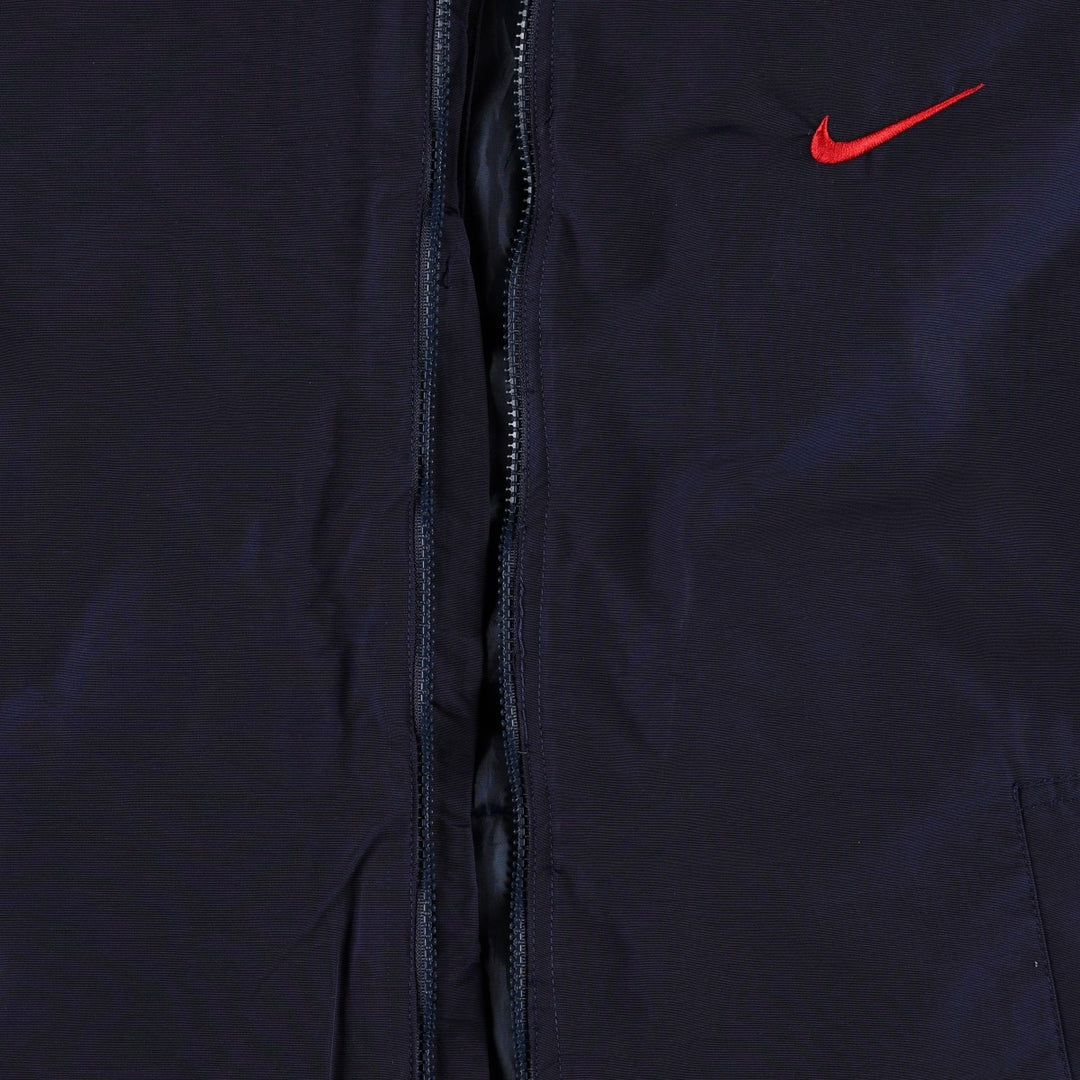 90s-00'S Nike padded hoodie/puffer jacket, made in USA, men's size S equivalent, vintage. others navy blue type Vintage Second Hand
