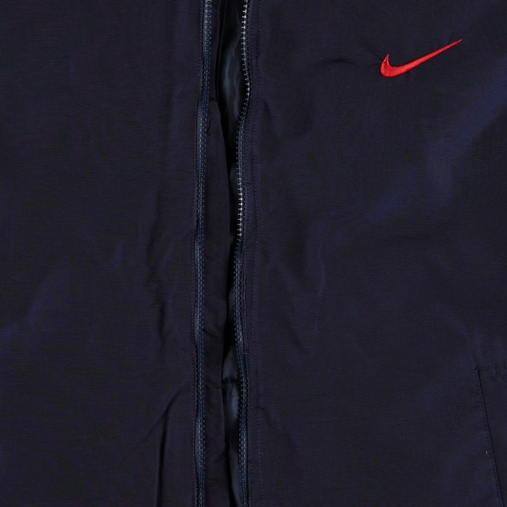 90s-00'S Nike padded hoodie/puffer jacket, made in USA, men's size S equivalent, vintage. others navy blue type Vintage Second Hand