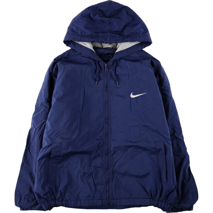 90'S Nike Padded Parka Puffer Jacket Men's Size L Vintage Nylon navy blue type Vintage Second Hand