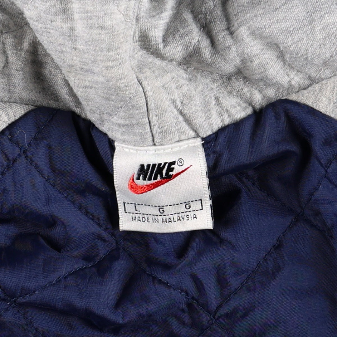 90'S Nike Padded Parka Puffer Jacket Men's Size L Vintage Nylon navy blue type Vintage Second Hand