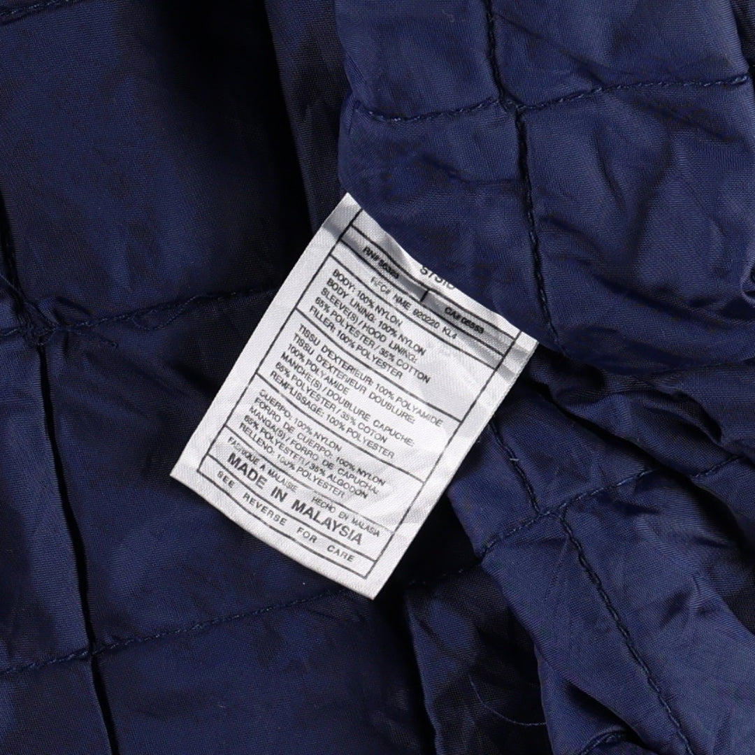 90'S Nike Padded Parka Puffer Jacket Men's Size L Vintage Nylon navy blue type Vintage Second Hand