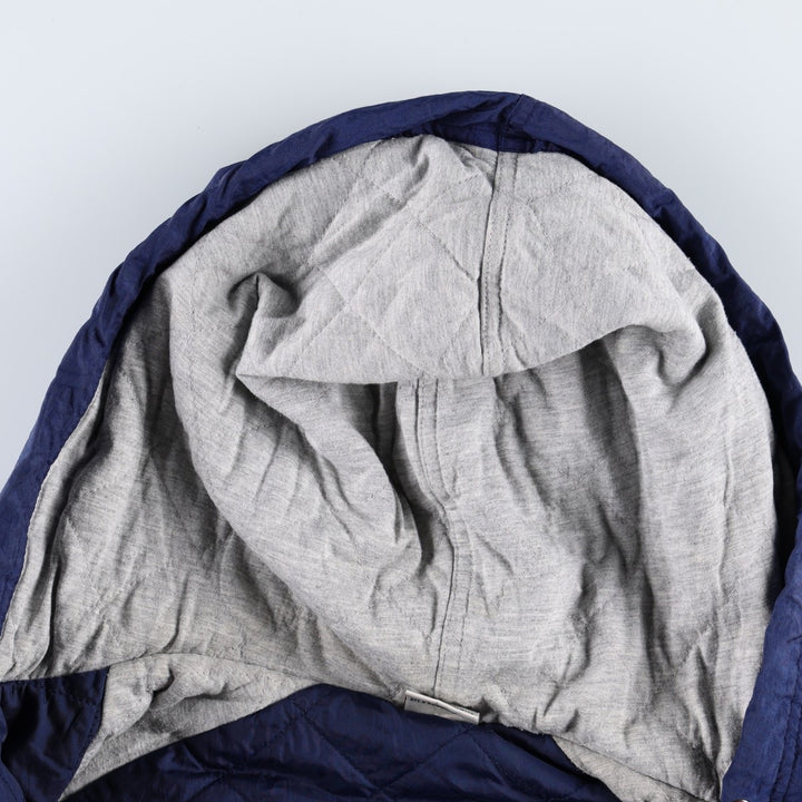 90'S Nike Padded Parka Puffer Jacket Men's Size L Vintage Nylon navy blue type Vintage Second Hand