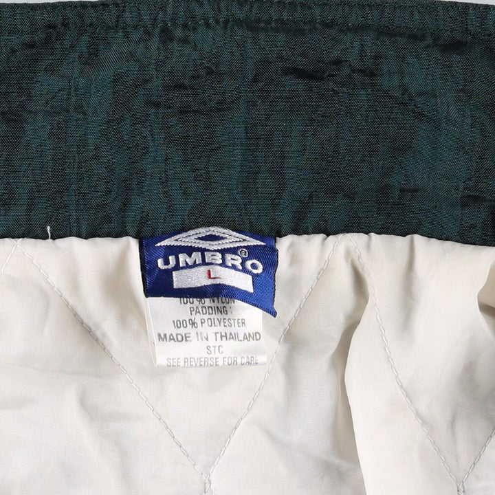 Umbro padded jacket/puffer jacket, men's size L (approx.) Nylon green type Vintage Second Hand