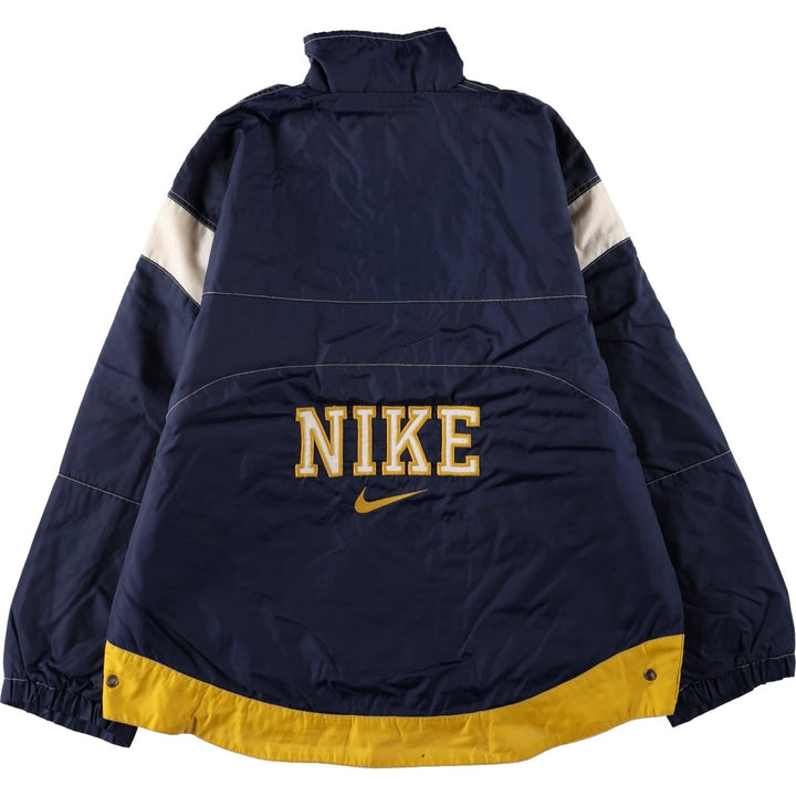 Nike padded jacket, half-zip puffer jacket, men's size M. Nylon navy blue type Vintage Second Hand