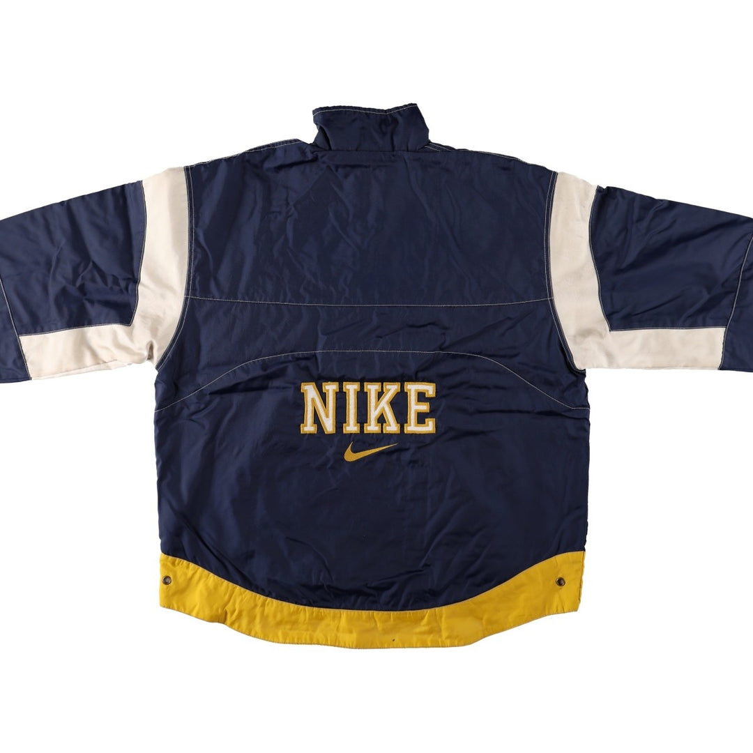 Nike padded jacket, half-zip puffer jacket, men's size M. Nylon navy blue type Vintage Second Hand