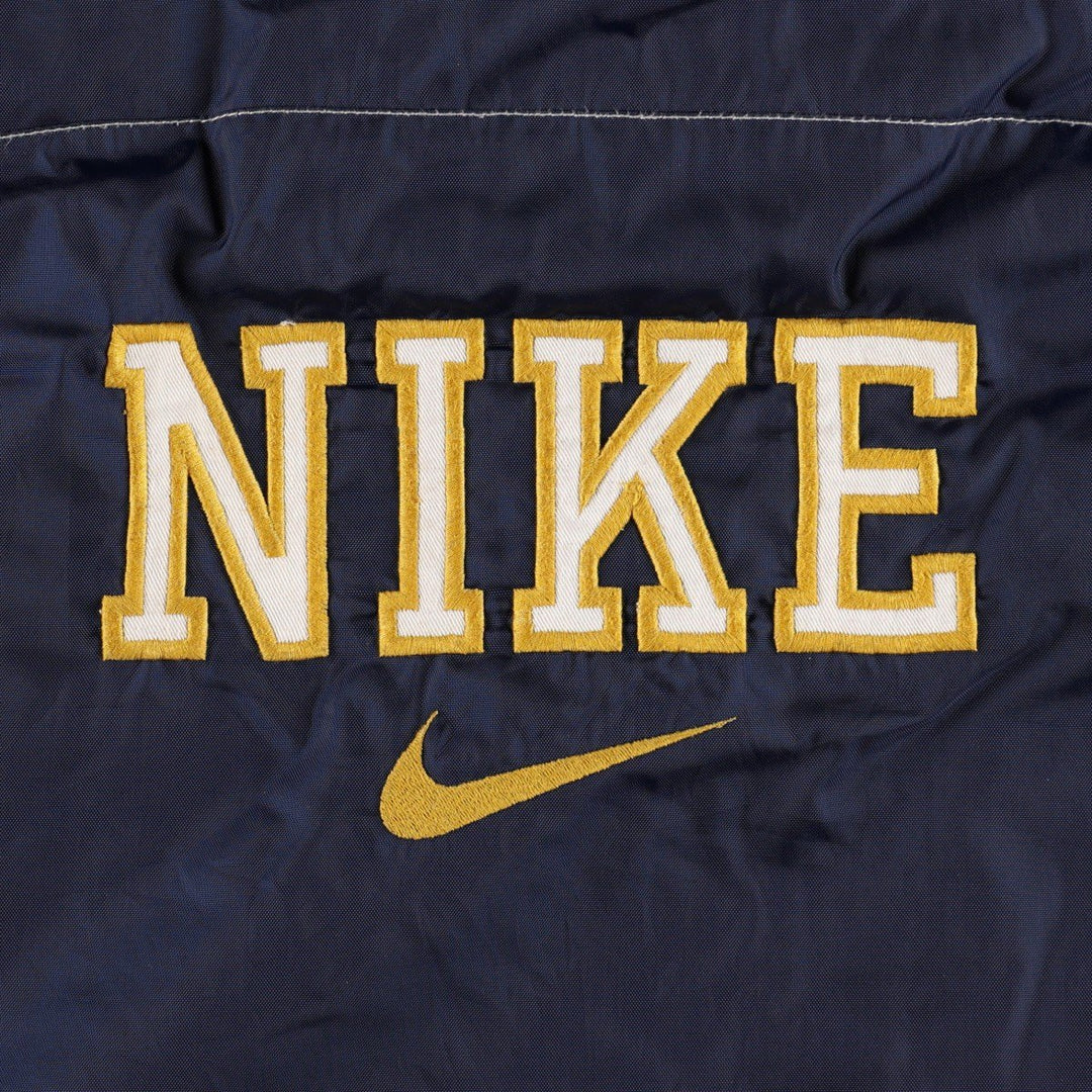Nike padded jacket, half-zip puffer jacket, men's size M. Nylon navy blue type Vintage Second Hand