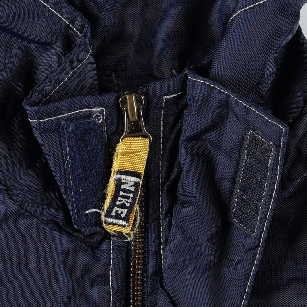 Nike padded jacket, half-zip puffer jacket, men's size M. Nylon navy blue type Vintage Second Hand