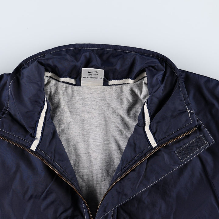 Nike padded jacket, half-zip puffer jacket, men's size M. Nylon navy blue type Vintage Second Hand