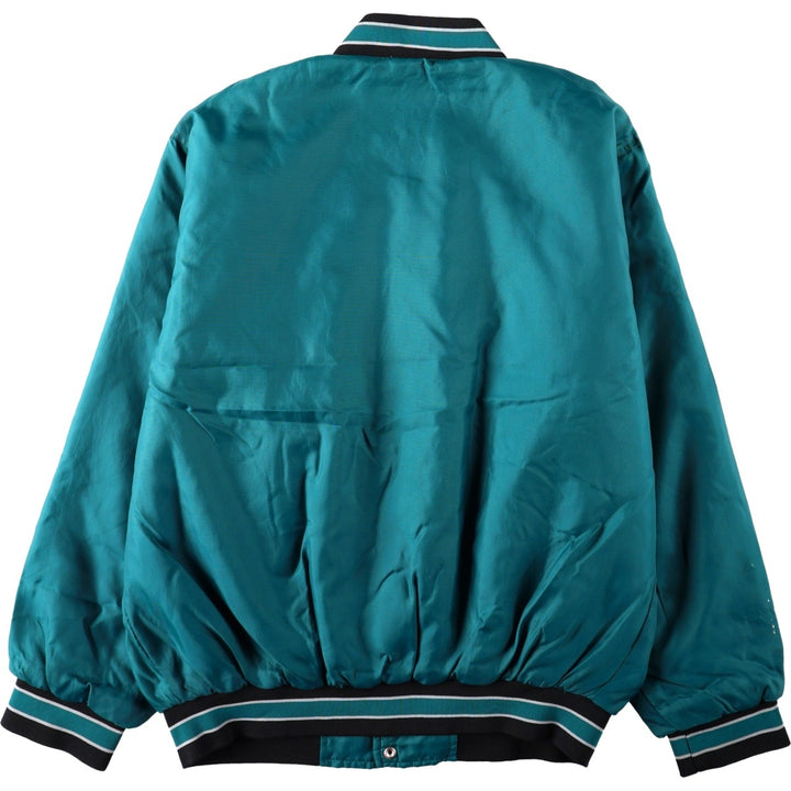 Philadelphia Eagles padded nylon varsity jacket/award jacket (men's size L equivalent) Nylon green type Vintage Second Hand