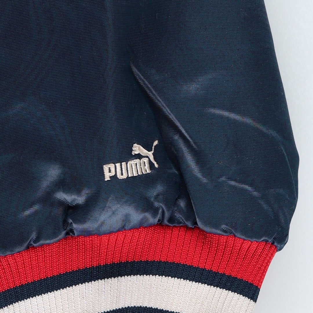 2000'S Puma Atlanta Braves Padded Nylon Stadium Jacket Award Jacket Men's XXL equivalent Nylon tricolor color Vintage Second Hand