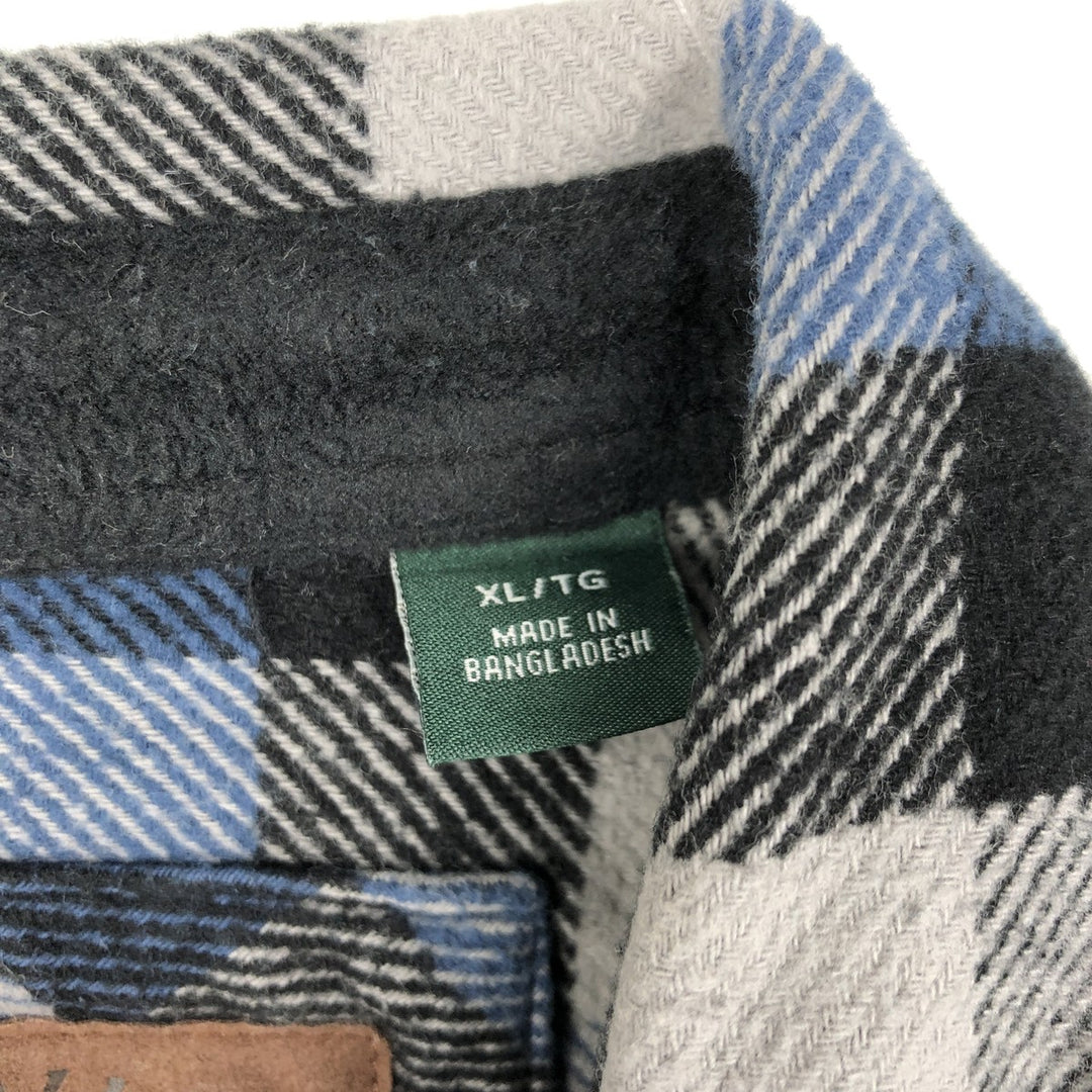 ORVIS Long Sleeve Flannel Check Shirt, Men's XL Size cotton blue type Vintage Second Hand