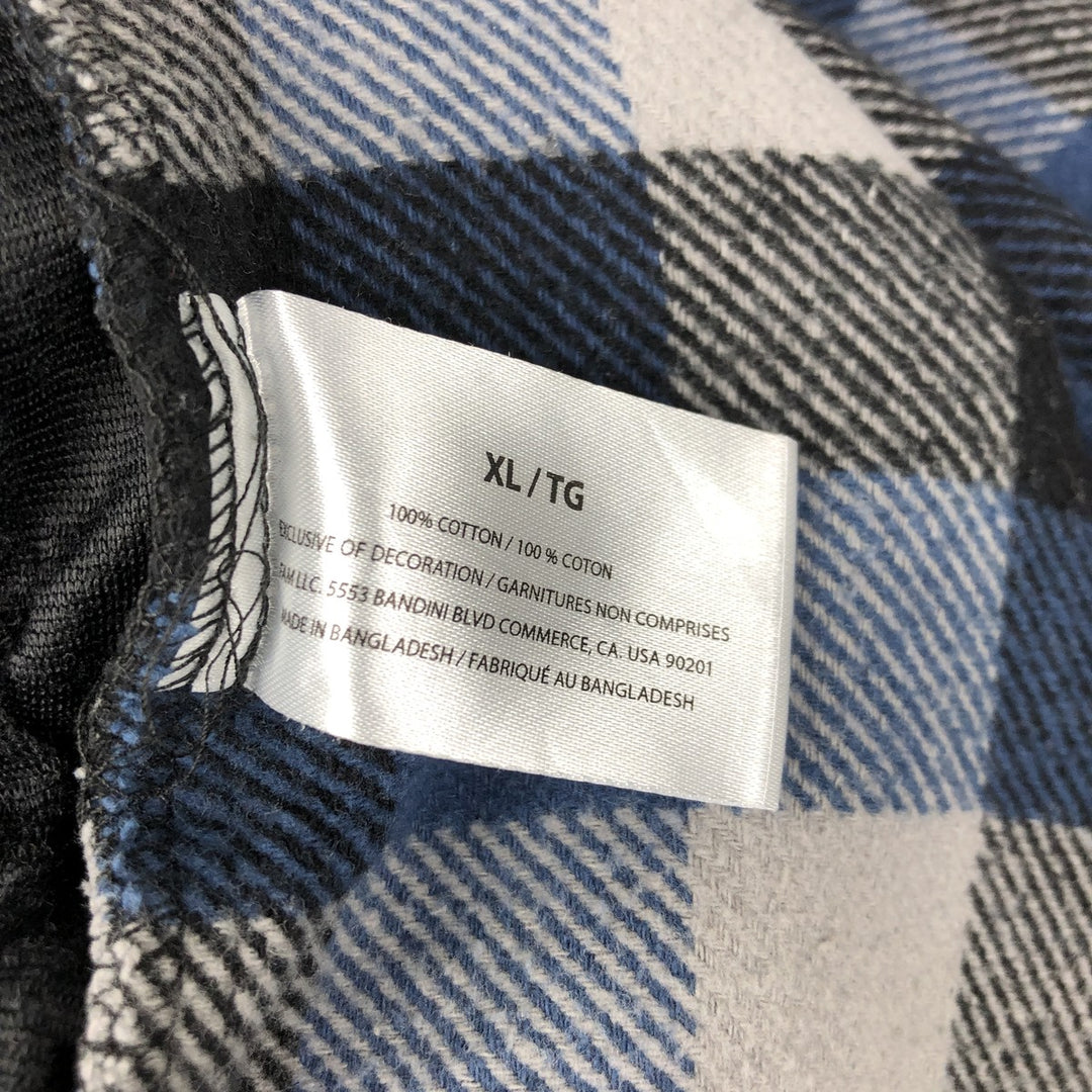 ORVIS Long Sleeve Flannel Check Shirt, Men's XL Size cotton blue type Vintage Second Hand