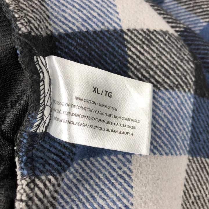 ORVIS Long Sleeve Flannel Check Shirt, Men's XL Size cotton blue type Vintage Second Hand