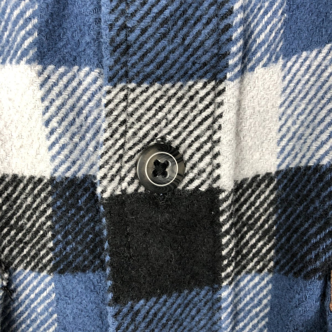 ORVIS Long Sleeve Flannel Check Shirt, Men's XL Size cotton blue type Vintage Second Hand