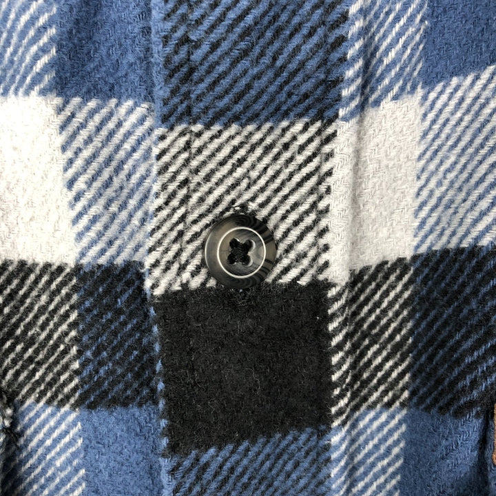 ORVIS Long Sleeve Flannel Check Shirt, Men's XL Size cotton blue type Vintage Second Hand