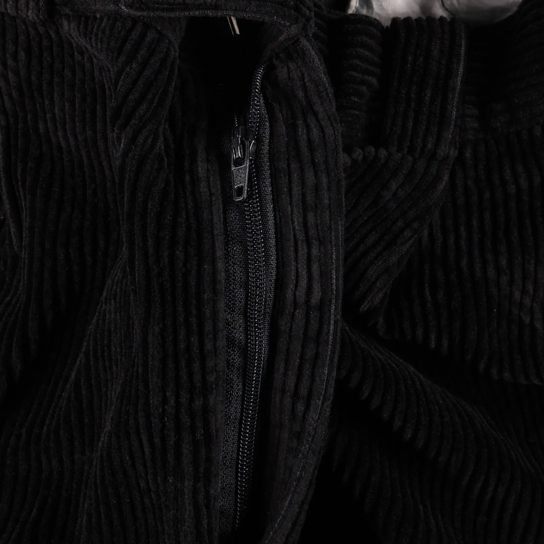 Perry Ellis corduroy pants with two pleats, men's size W32 (approx.) cotton black type Vintage Second Hand