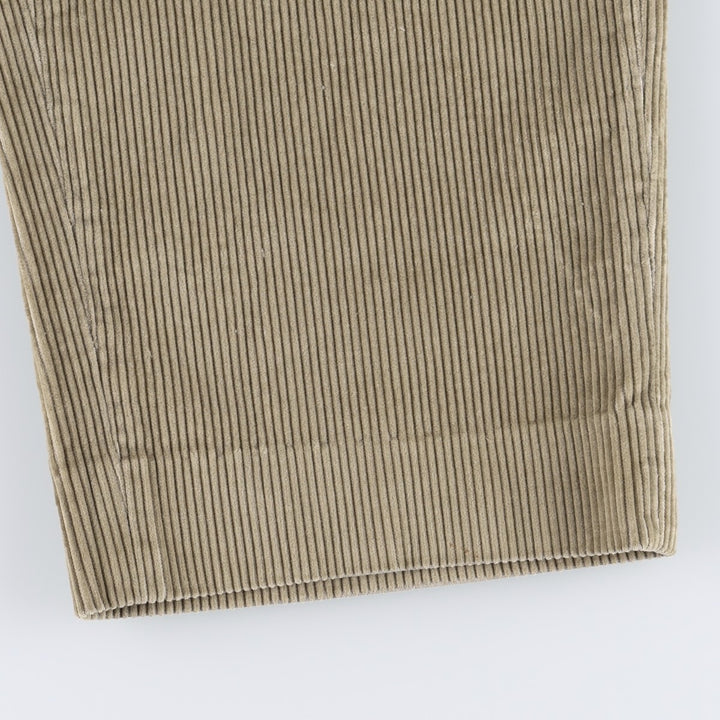 LLBean Two-pleat Corduroy Pants for Men, W35 equivalent cotton Khaki type sage green Vintage Second Hand