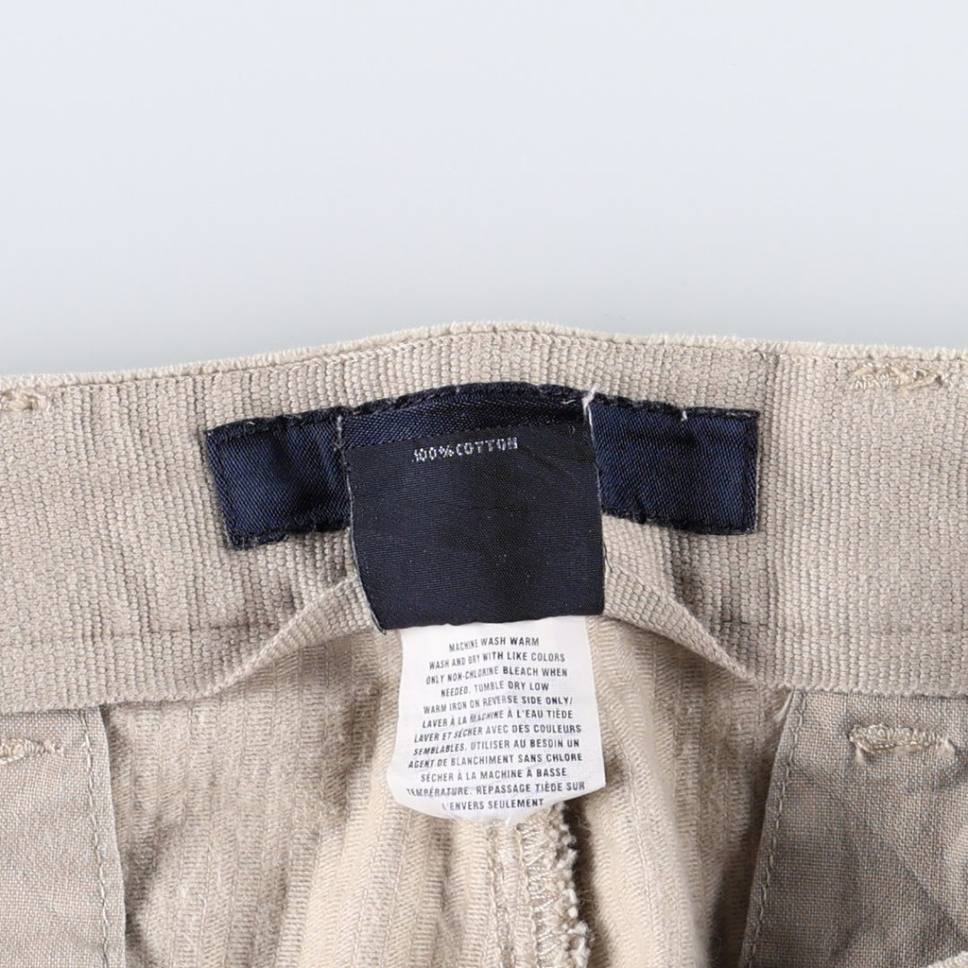 2000'S GAP EASY FIT Two-Pleat Corduroy Pants, Men's Size W37 (approx.) cotton ivory Vintage Second Hand