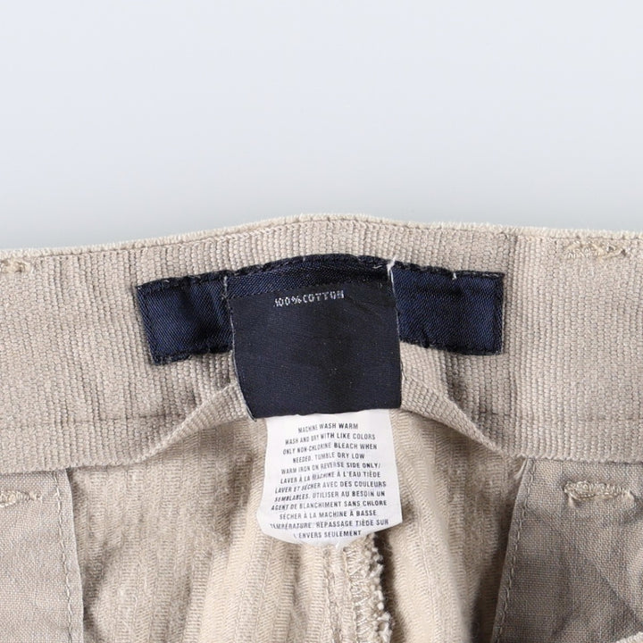2000'S GAP EASY FIT Two-Pleat Corduroy Pants, Men's Size W37 (approx.) cotton ivory Vintage Second Hand