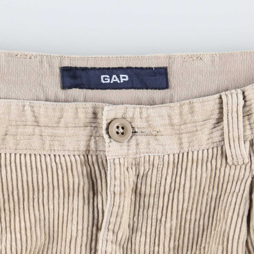 2000'S GAP EASY FIT Two-Pleat Corduroy Pants, Men's Size W37 (approx.) cotton ivory Vintage Second Hand