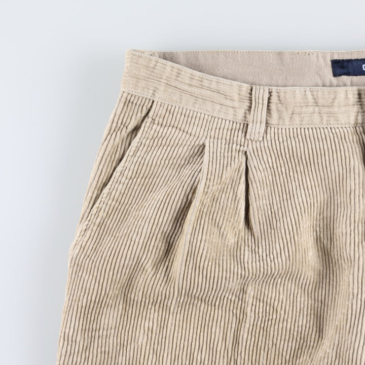2000'S GAP EASY FIT Two-Pleat Corduroy Pants, Men's Size W37 (approx.) cotton ivory Vintage Second Hand
