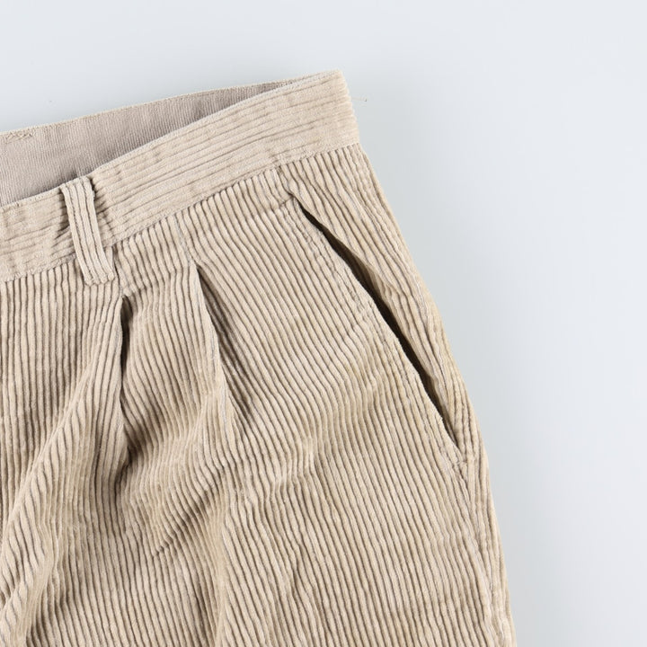 2000'S GAP EASY FIT Two-Pleat Corduroy Pants, Men's Size W37 (approx.) cotton ivory Vintage Second Hand