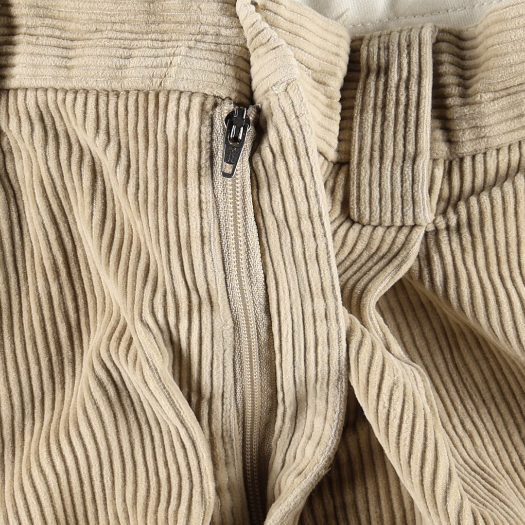 90s-00'S LLBean Classic Fit Two-Pleat Corduroy Pants, Men's W35 (approx.), Vintage cotton Beige type Vintage Second Hand