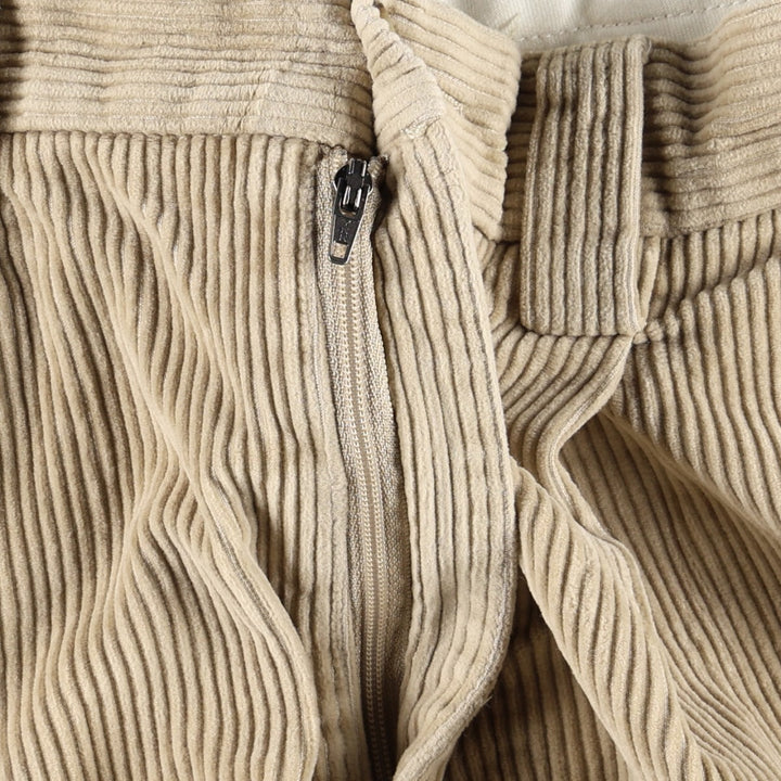 90s-00'S LLBean Classic Fit Two-Pleat Corduroy Pants, Men's W35 (approx.), Vintage cotton Beige type Vintage Second Hand