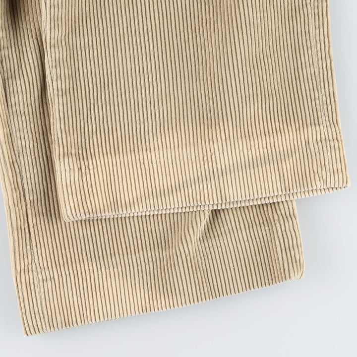 90s-00'S LLBean Classic Fit Two-Pleat Corduroy Pants, Men's W35 (approx.), Vintage cotton Beige type Vintage Second Hand