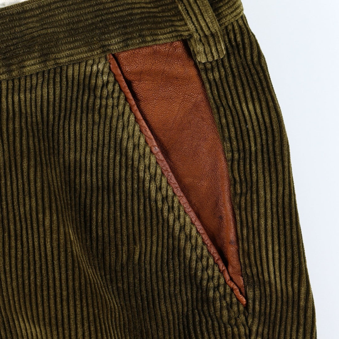 2000'S Orvis corduroy pants, men's size W38 (approx.) cotton Khaki type Vintage Second Hand