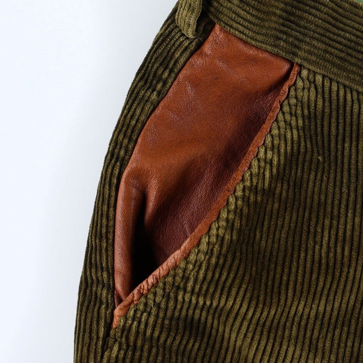 2000'S Orvis corduroy pants, men's size W38 (approx.) cotton Khaki type Vintage Second Hand