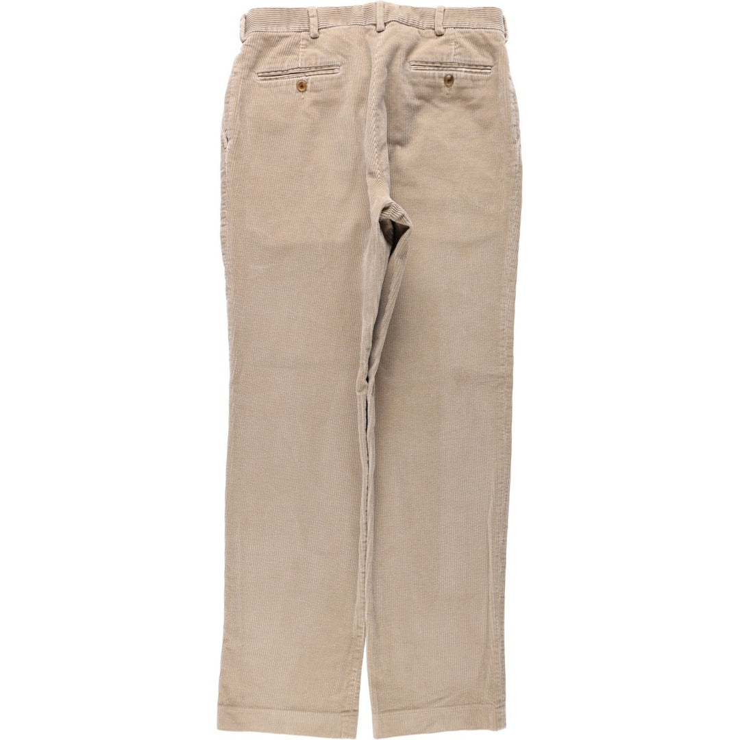 Lands' End corduroy pants with two pleats, men's size W34 (approx.) cotton Beige type Vintage Second Hand