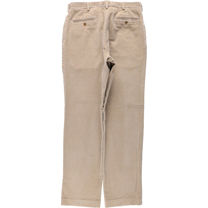 Lands' End corduroy pants with two pleats, men's size W34 (approx.) cotton Beige type Vintage Second Hand