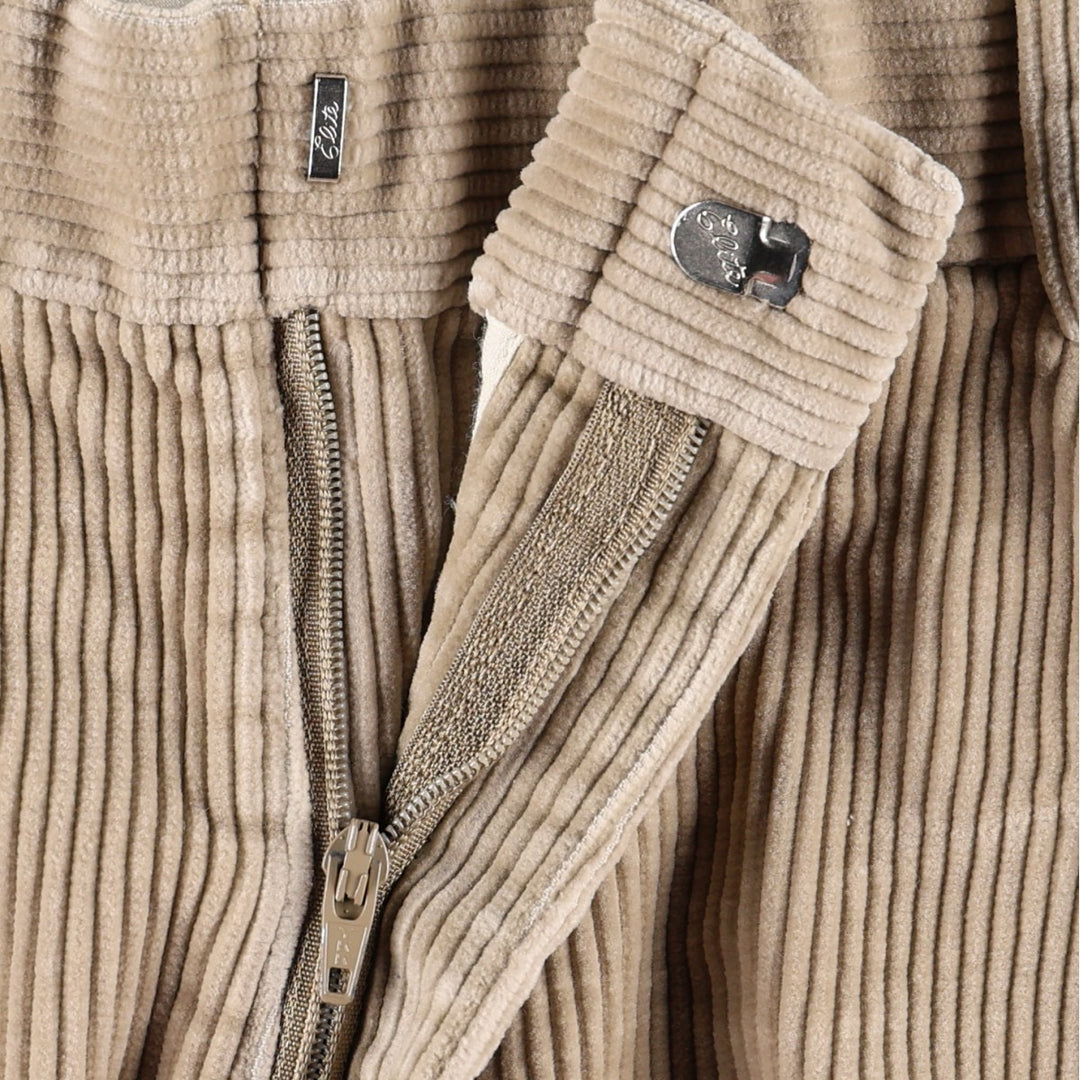 Lands' End corduroy pants with two pleats, men's size W34 (approx.) cotton Beige type Vintage Second Hand