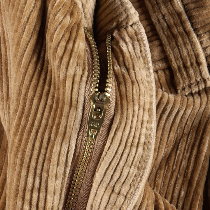 St. John's Bay Two-Pleat Corduroy Pants, Men's Size W35 (approx.) cotton Khaki type beige Vintage Second Hand