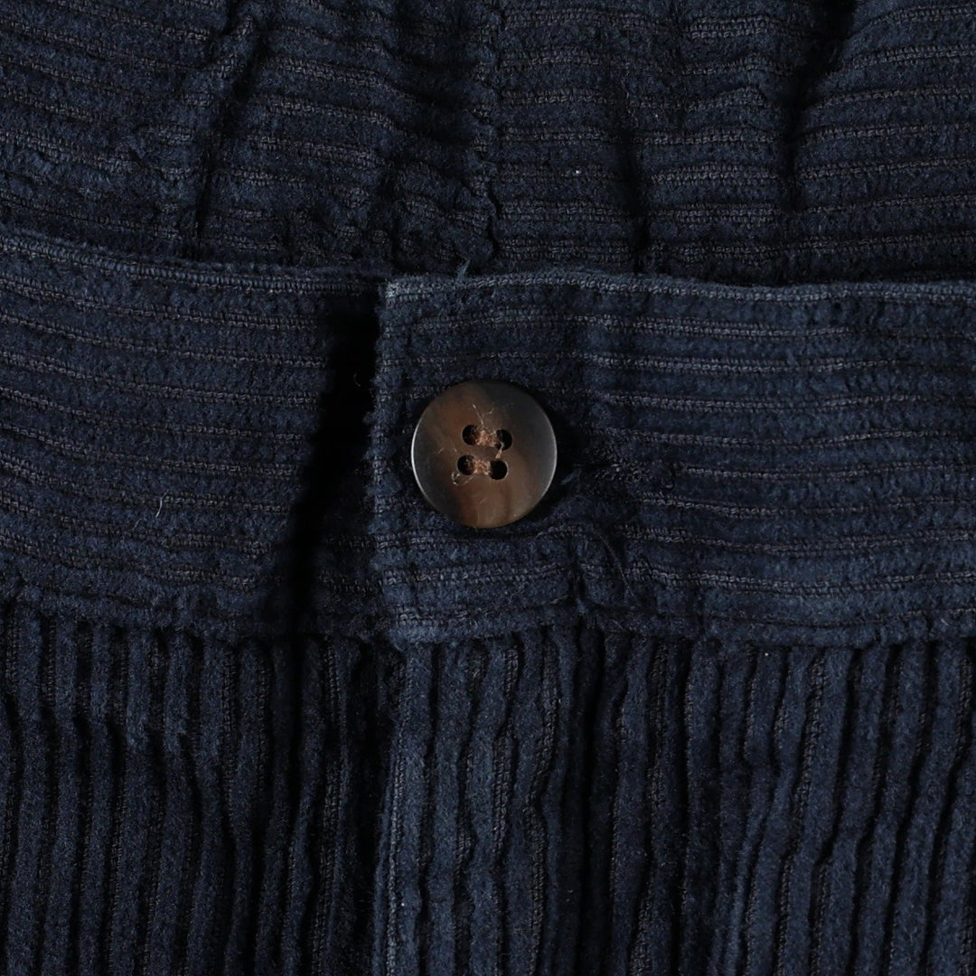 Perry Ellis corduroy pants with two pleats, men's size W34 (approx.) cotton black type Vintage Second Hand