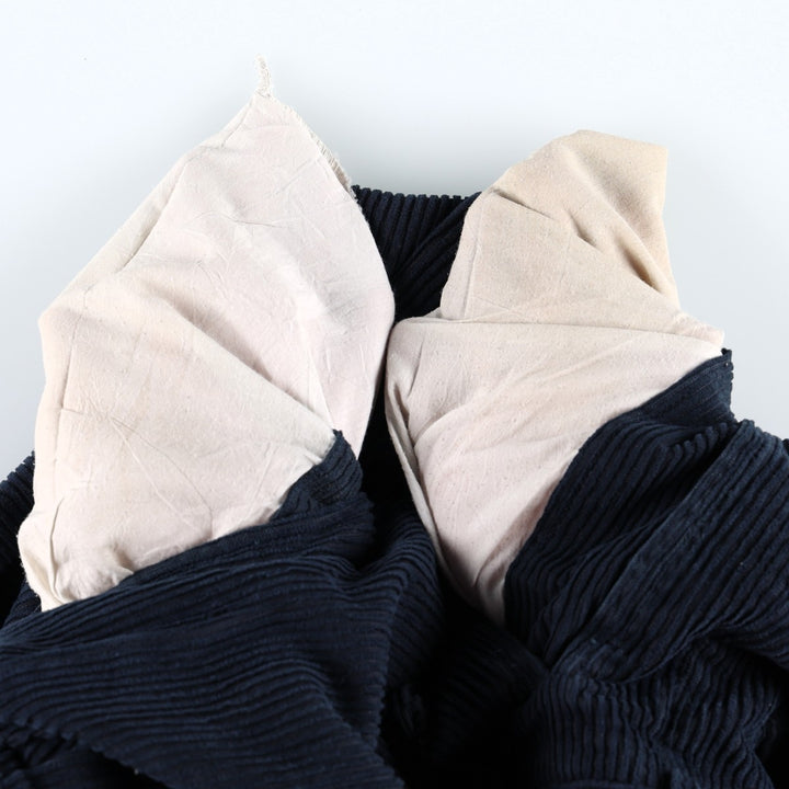 Perry Ellis corduroy pants with two pleats, men's size W34 (approx.) cotton black type Vintage Second Hand