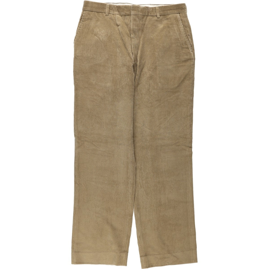 90'S Orvis corduroy pants, made in the USA, men's, size W34, vintage cotton beige type brown Vintage Second Hand
