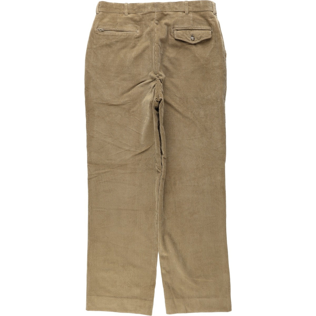 90'S Orvis corduroy pants, made in the USA, men's, size W34, vintage cotton beige type brown Vintage Second Hand