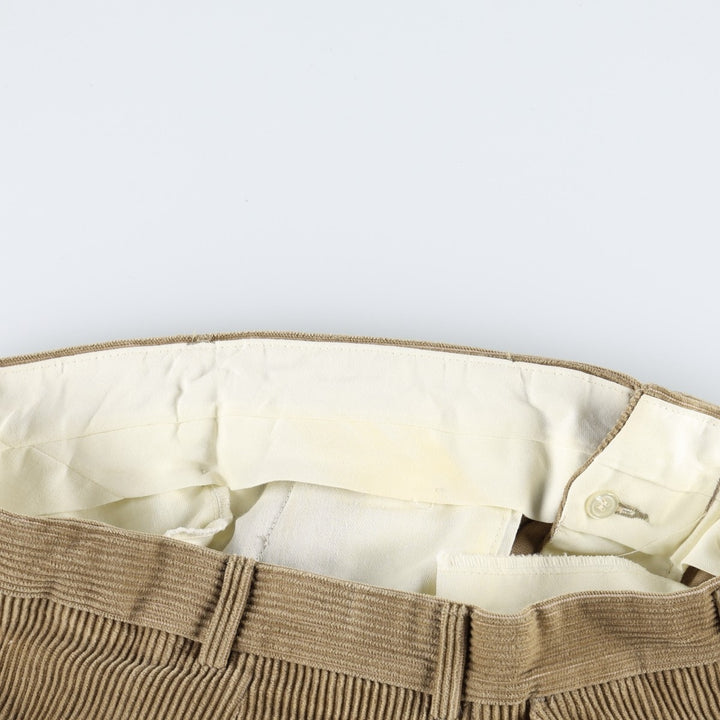 90'S Orvis corduroy pants, made in the USA, men's, size W34, vintage cotton beige type brown Vintage Second Hand