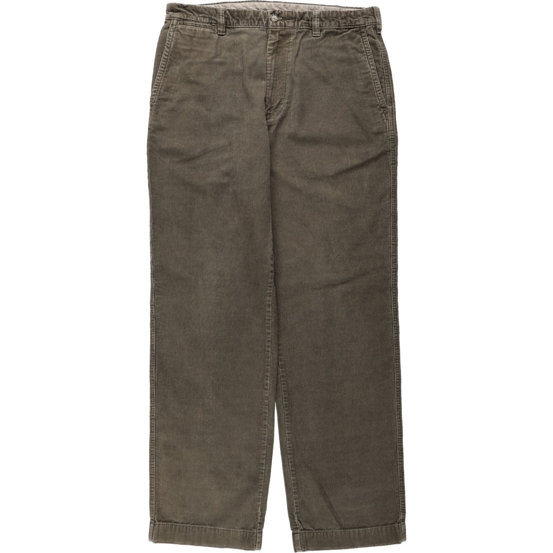 90s-00'S L.L.Bean DOUBLE L NATURAL FIT Corduroy Pants, Men's W36 (approx.), Vintage cotton Khaki type brown Vintage Second Hand